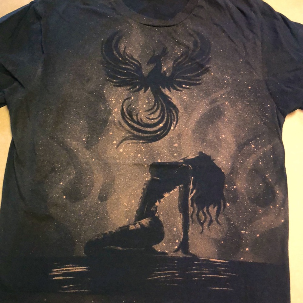 Handmade bleach painted. Phoenix rising from beautiful woman 🔥